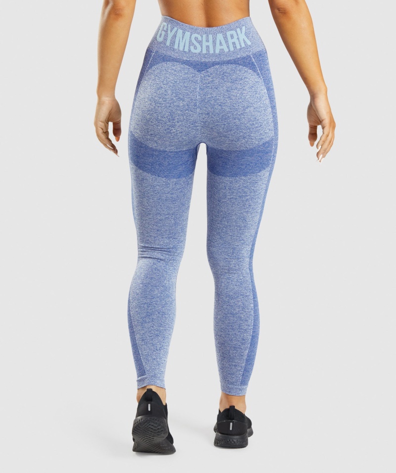 Gymshark Flex Legíny S Vysokým Pásom Earl Blue Marl