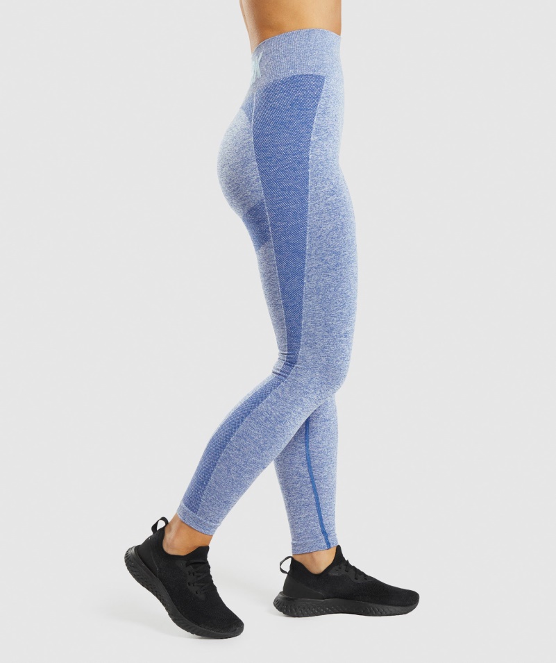 Gymshark Flex Legíny S Vysokým Pásom Earl Blue Marl