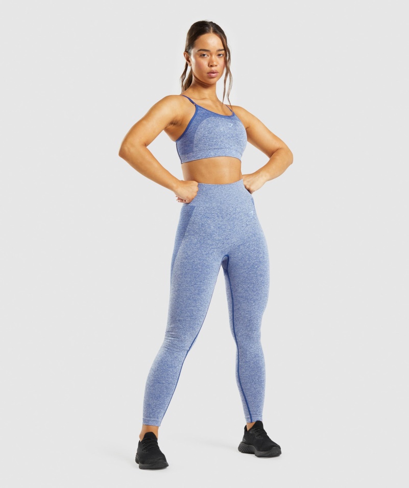 Gymshark Flex Legíny S Vysokým Pásom Earl Blue Marl