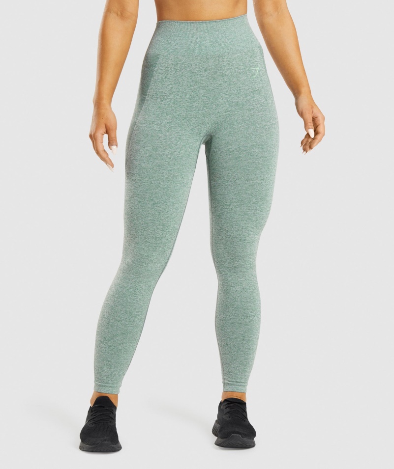 Gymshark Flex Legíny S Vysokým Pásom Studio Green Marl