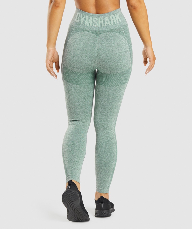 Gymshark Flex Legíny S Vysokým Pásom Studio Green Marl