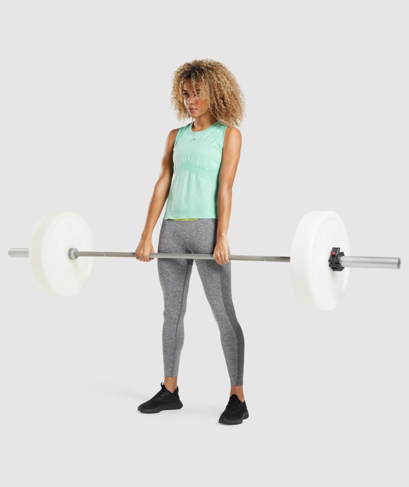 Gymshark Flex Voľné Tielko Kaktusovo Zelené Marl