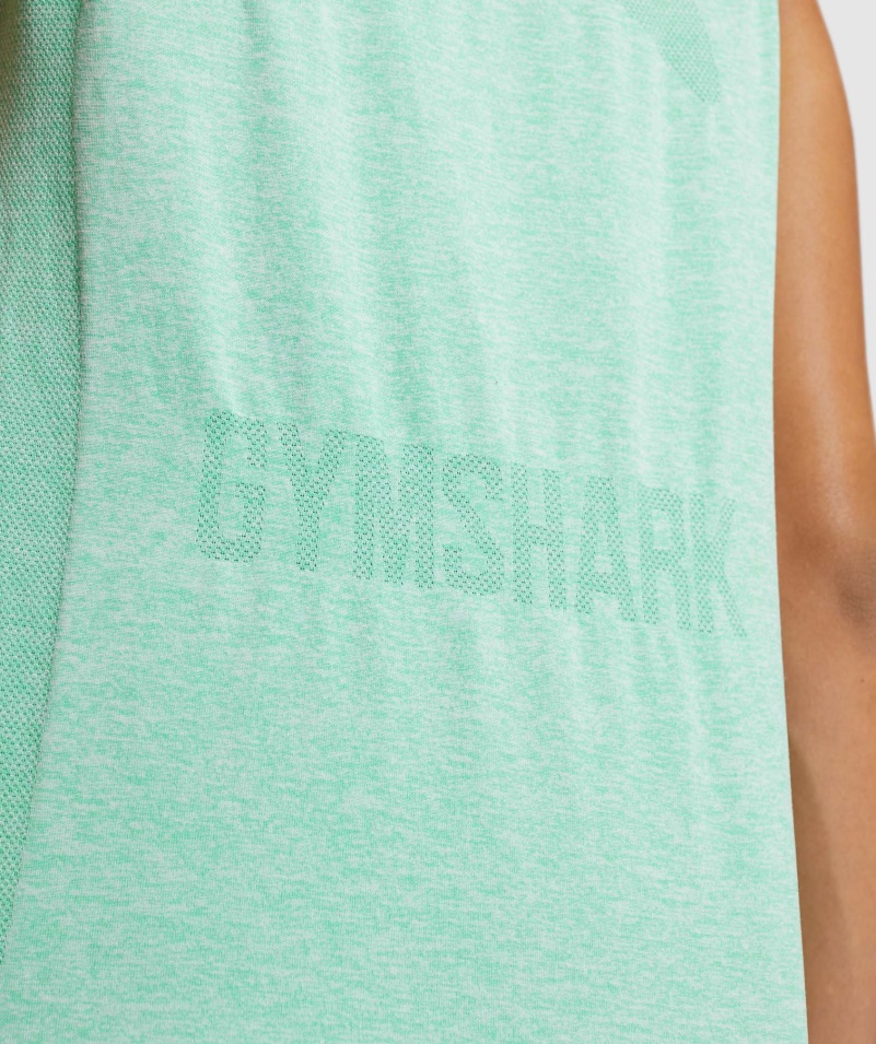 Gymshark Flex Voľné Tielko Kaktusovo Zelené Marl