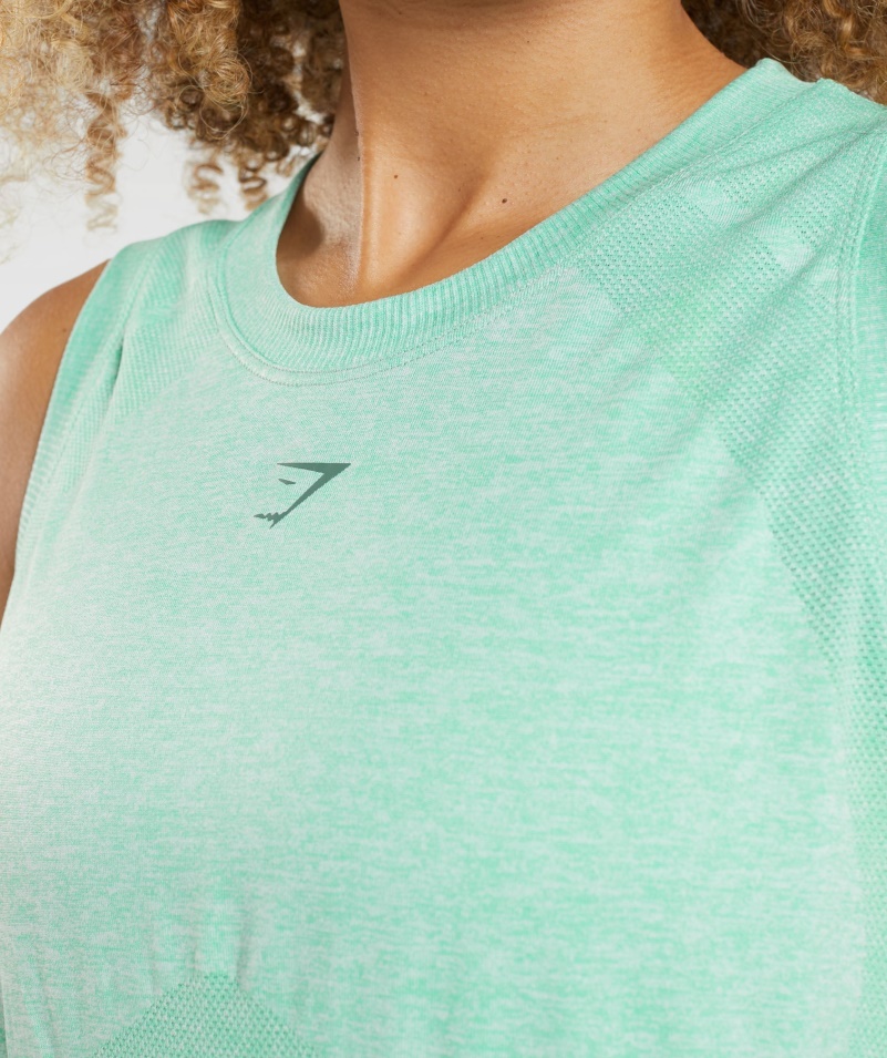 Gymshark Flex Voľné Tielko Kaktusovo Zelené Marl