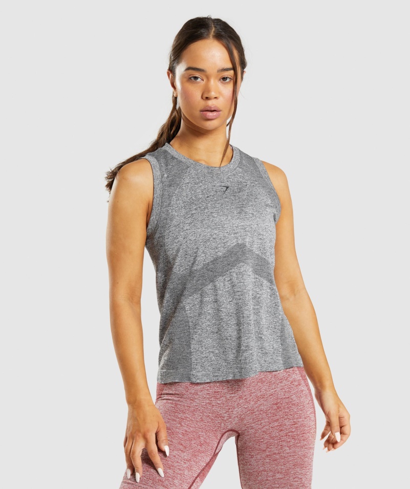 Gymshark Flex Voľné Tielko Charcoal Grey Marl