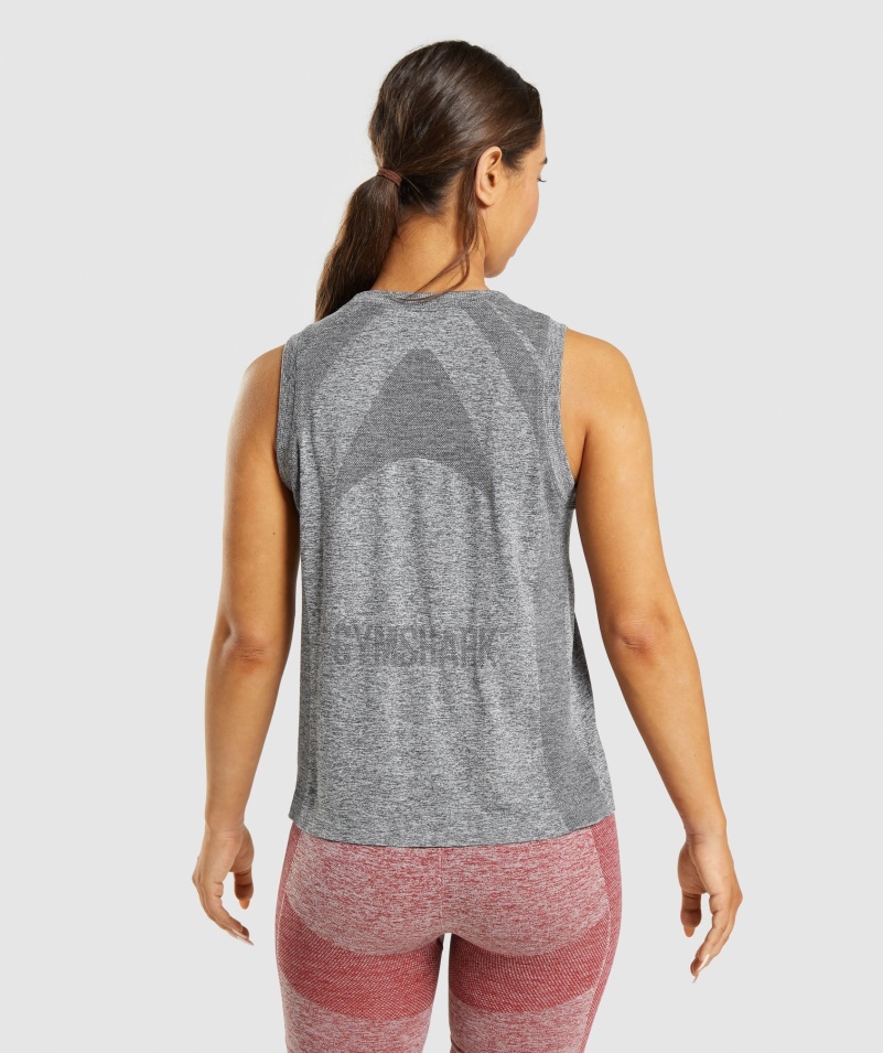 Gymshark Flex Voľné Tielko Charcoal Grey Marl