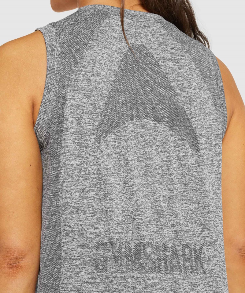 Gymshark Flex Voľné Tielko Charcoal Grey Marl