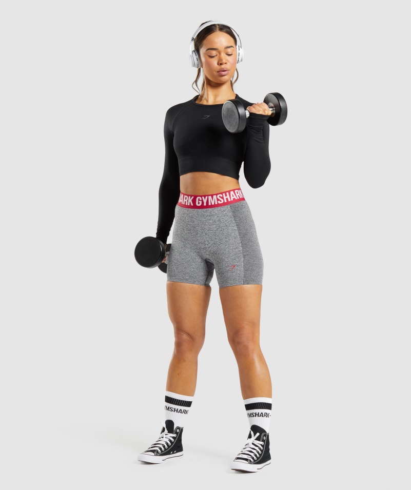 Gymshark Flex šortky Charcoal Marl