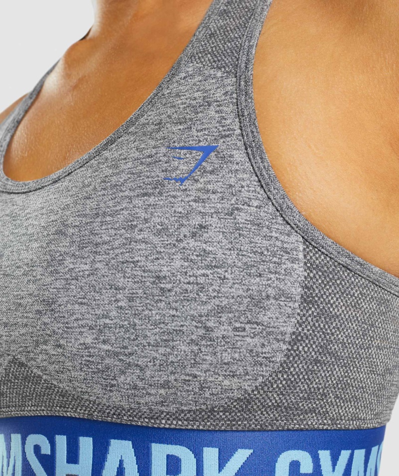 Gymshark Flex športová Podprsenka Charcoal Grey Marl