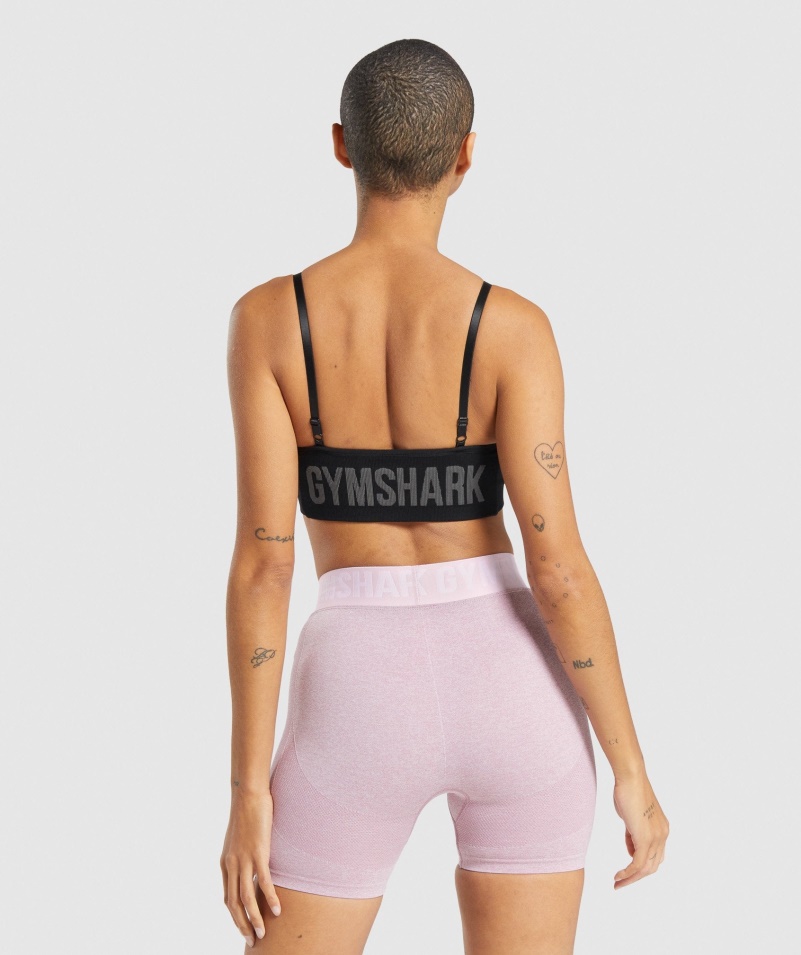 Gymshark Flex Remienková športová Podprsenka čierno-uhoľná