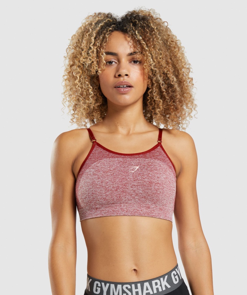 Gymshark Flex Remienková športová Podprsenka Bordová Marl