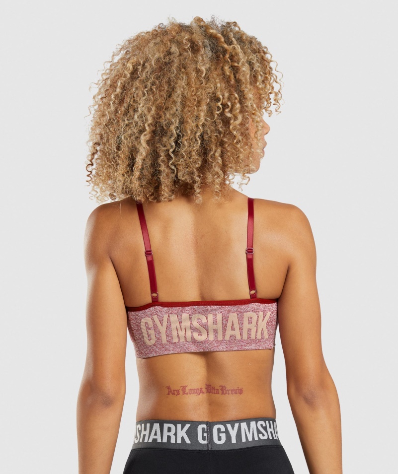Gymshark Flex Remienková športová Podprsenka Bordová Marl