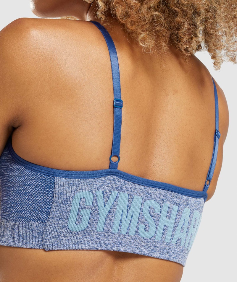 Gymshark Flex Remienková športová Podprsenka Earl Blue Marl