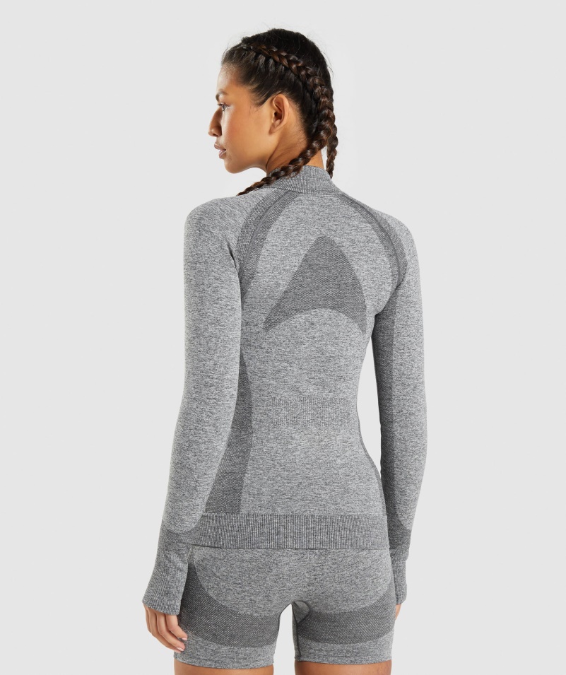 Gymshark Flex Zips Cez Bundu Charcoal Marl