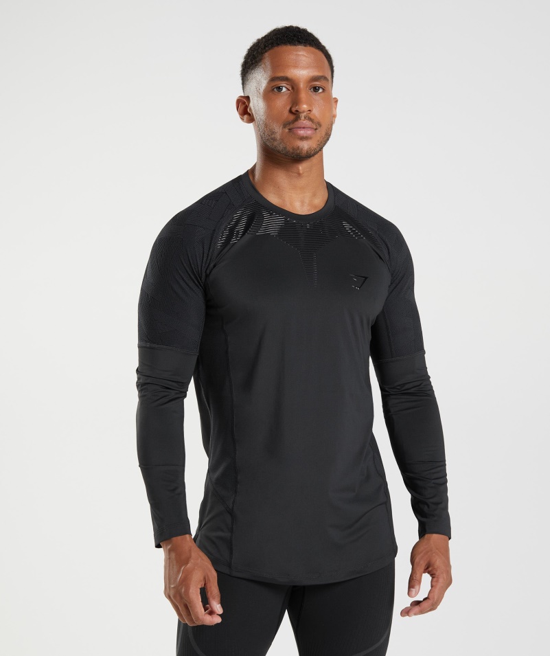 Gymshark Form Tričko S Dlhým Rukávom čierne