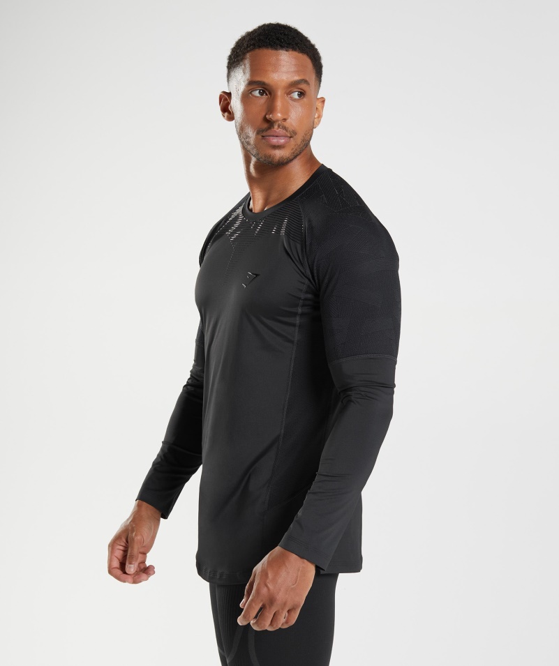 Gymshark Form Tričko S Dlhým Rukávom čierne