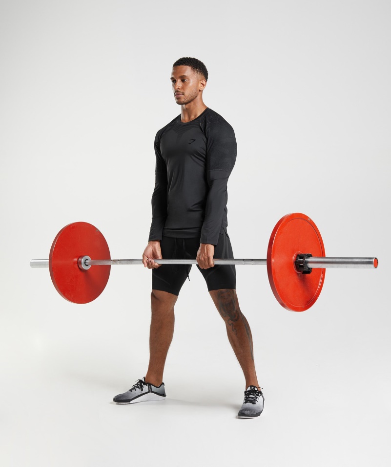Gymshark Form Tričko S Dlhým Rukávom čierne