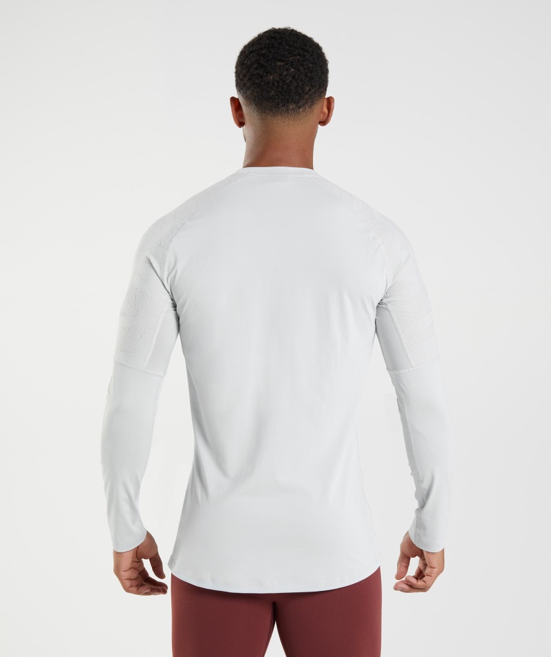 Gymshark Form Tričko S Dlhým Rukávom Svetlosivé