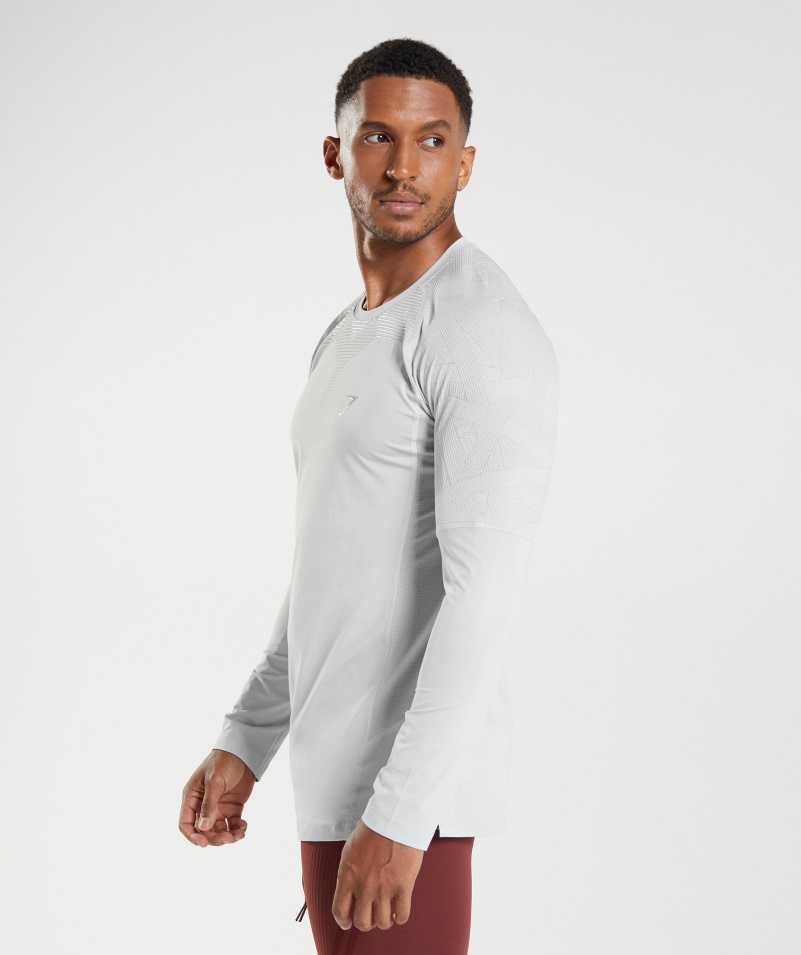 Gymshark Form Tričko S Dlhým Rukávom Svetlosivé