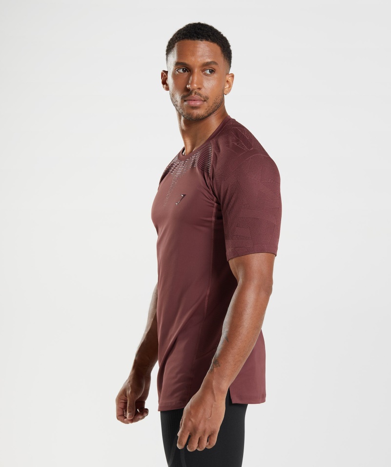 Gymshark Form Tričko čerešňovo Hnedé