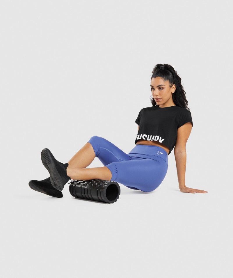 Gymshark Zlomok Crop Top čierny