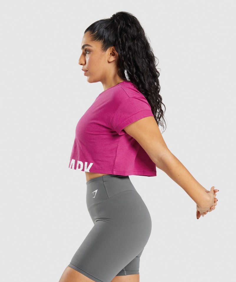 Gymshark Frakcia Crop Top Dragon Pink
