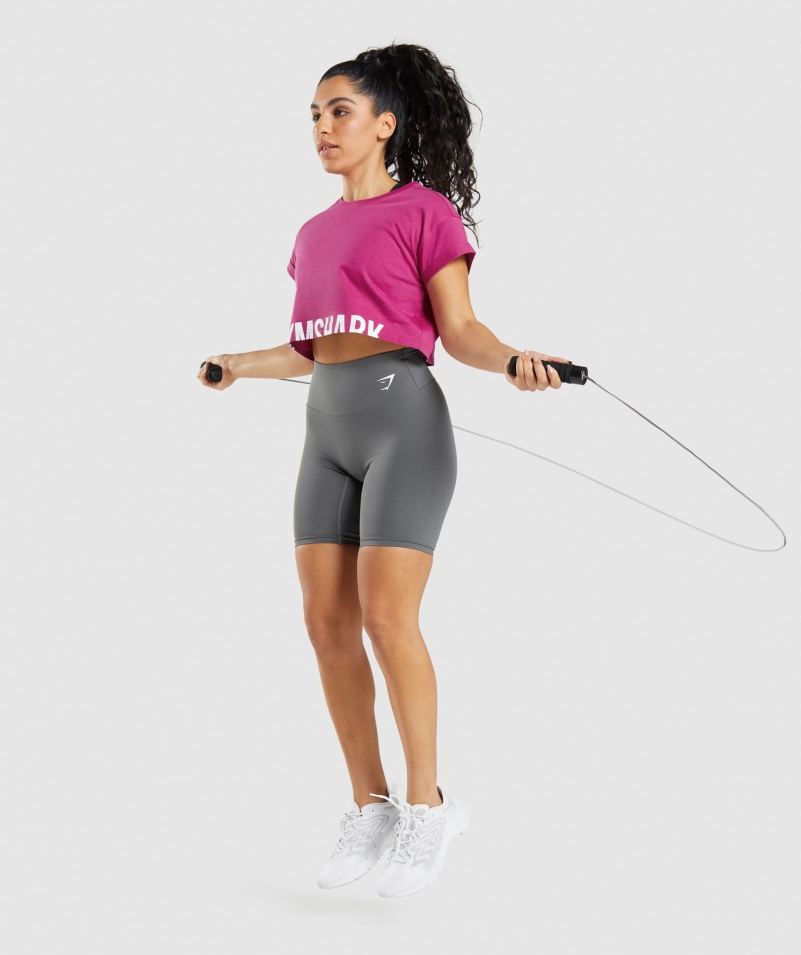 Gymshark Frakcia Crop Top Dragon Pink