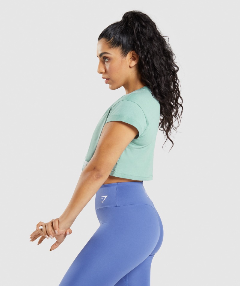 Gymshark Frakcia Crop Top Maya Blue