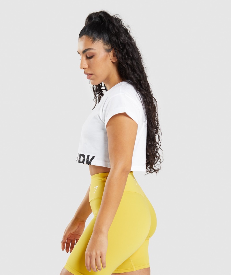 Gymshark Frakcia Crop Top Biely