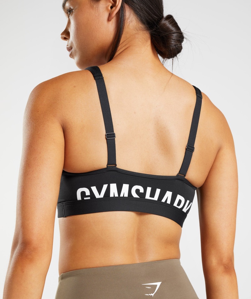 športová Podprsenka Gymshark Frakcie čierno-biela
