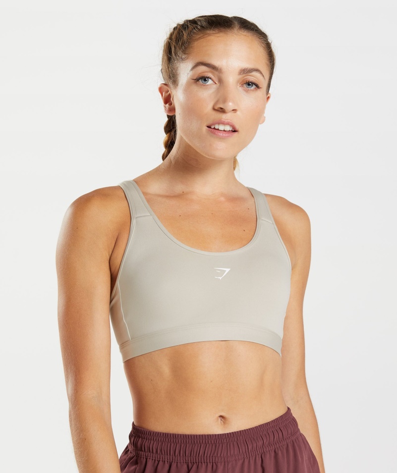 Gymshark Zlomok športová Podprsenka Kamienková šedá