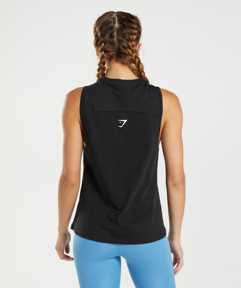 Tank Frakcie Gymshark čierno-biely
