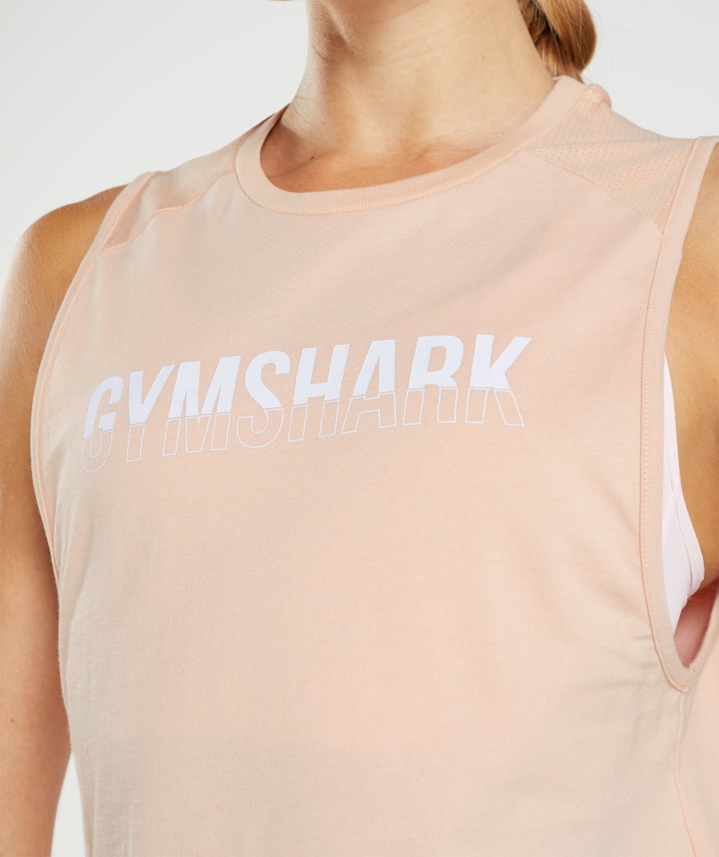 Gymshark Frakcia Tank Hlina Ružová