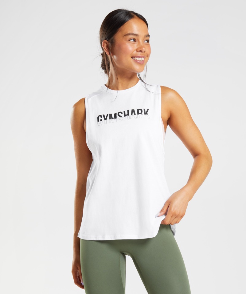 Gymshark Frakcia Nádrž Biela