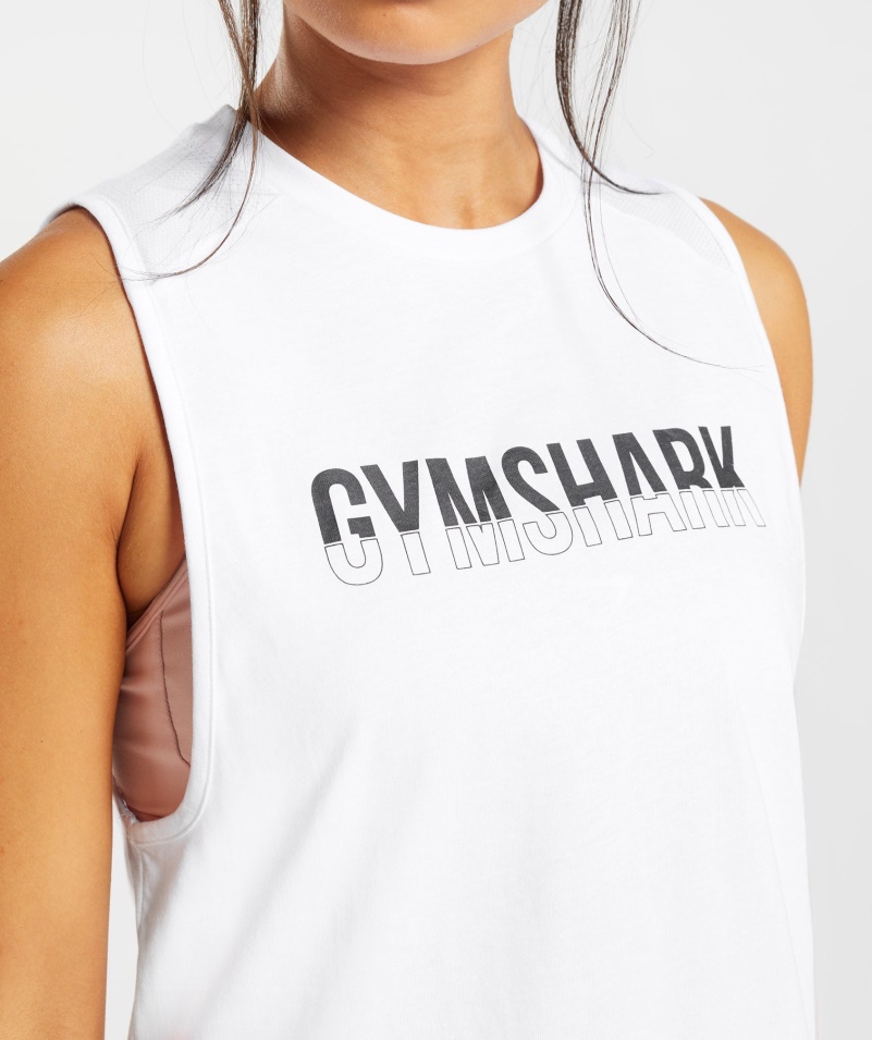 Gymshark Frakcia Nádrž Biela
