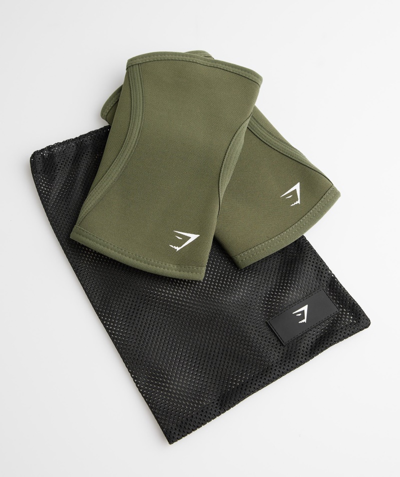 Gymshark Kolenné Rukávy 3mm Jadro Olivové