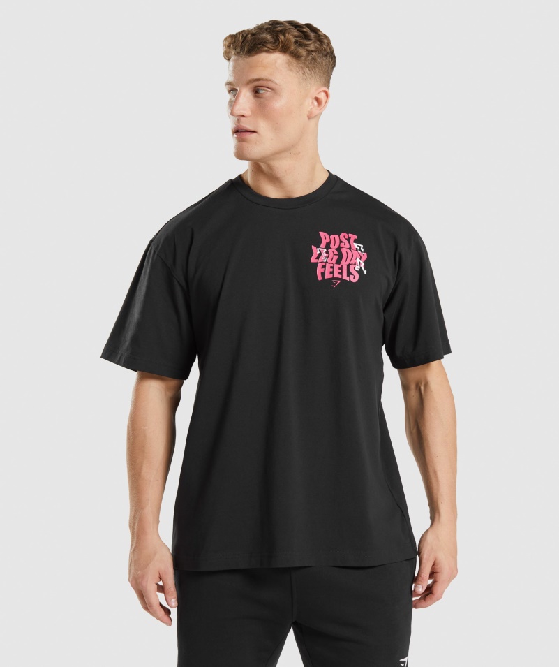 Gymshark Leg Day Oversized Tričko čierne