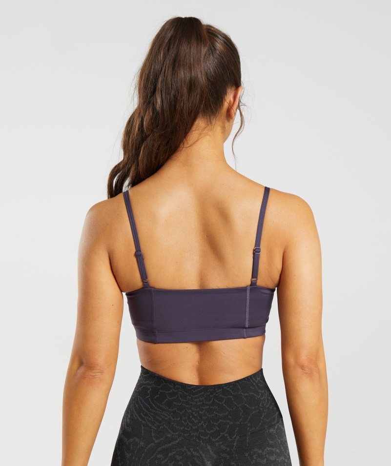 Gymshark Legacy Bandeau Podprsenka Bohatá Fialová