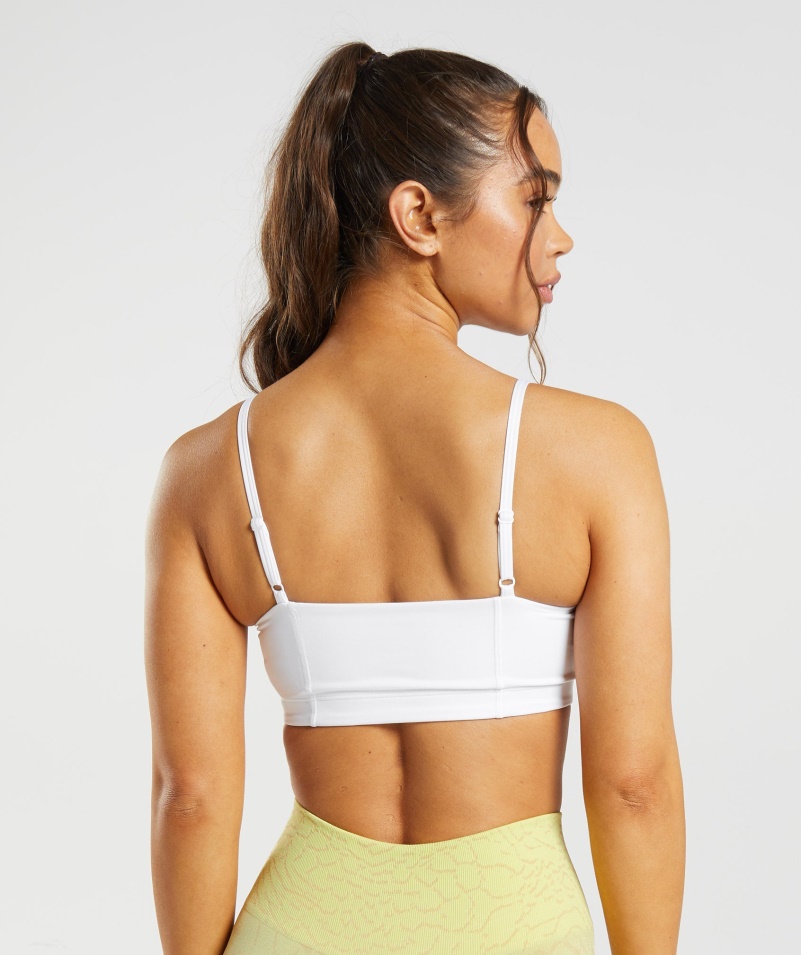 Gymshark Legacy Bandeau Podprsenka Biela