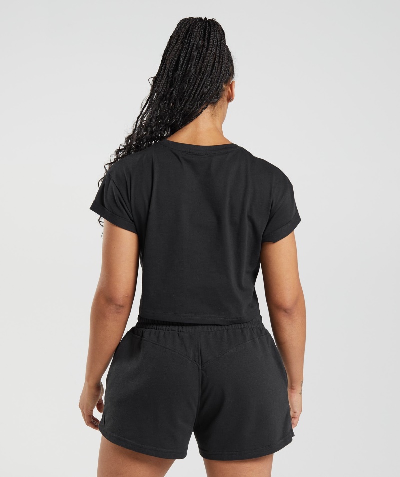 Gymshark Legacy Crop Top čierny