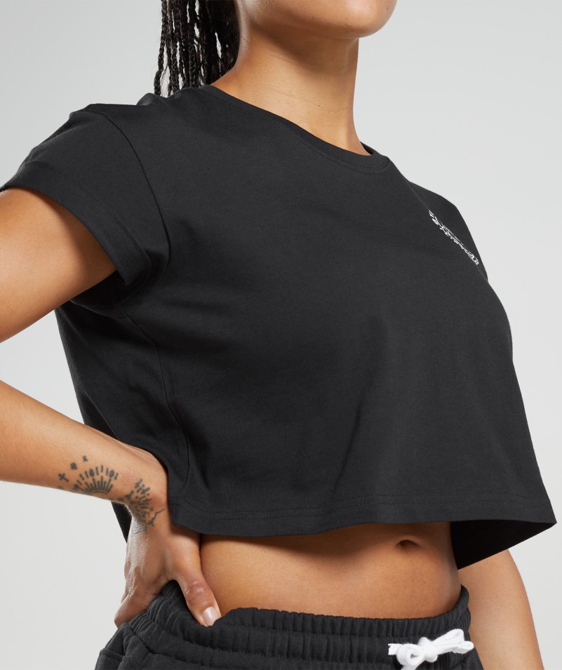 Gymshark Legacy Crop Top čierny