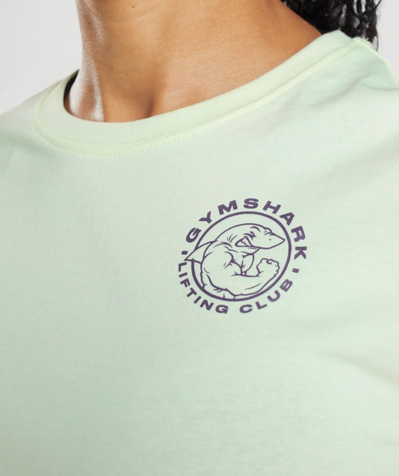 Gymshark Legacy Crop Top Uhorka Zelená