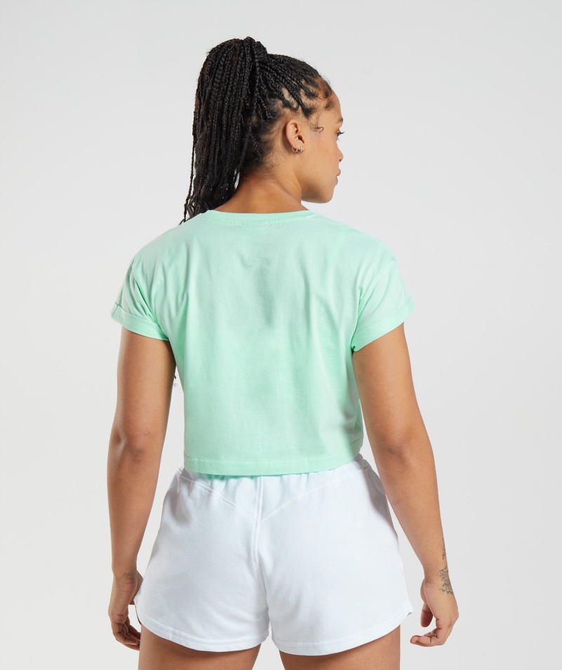 Gymshark Legacy Crop Top Turbo Blue
