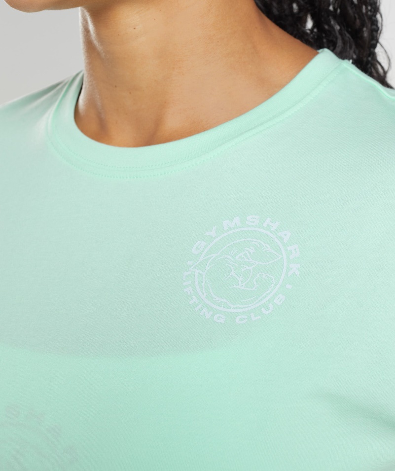 Gymshark Legacy Crop Top Turbo Blue