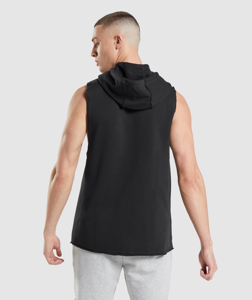 Gymshark Legacy Drop Arm Mikina S Kapucňou čierna