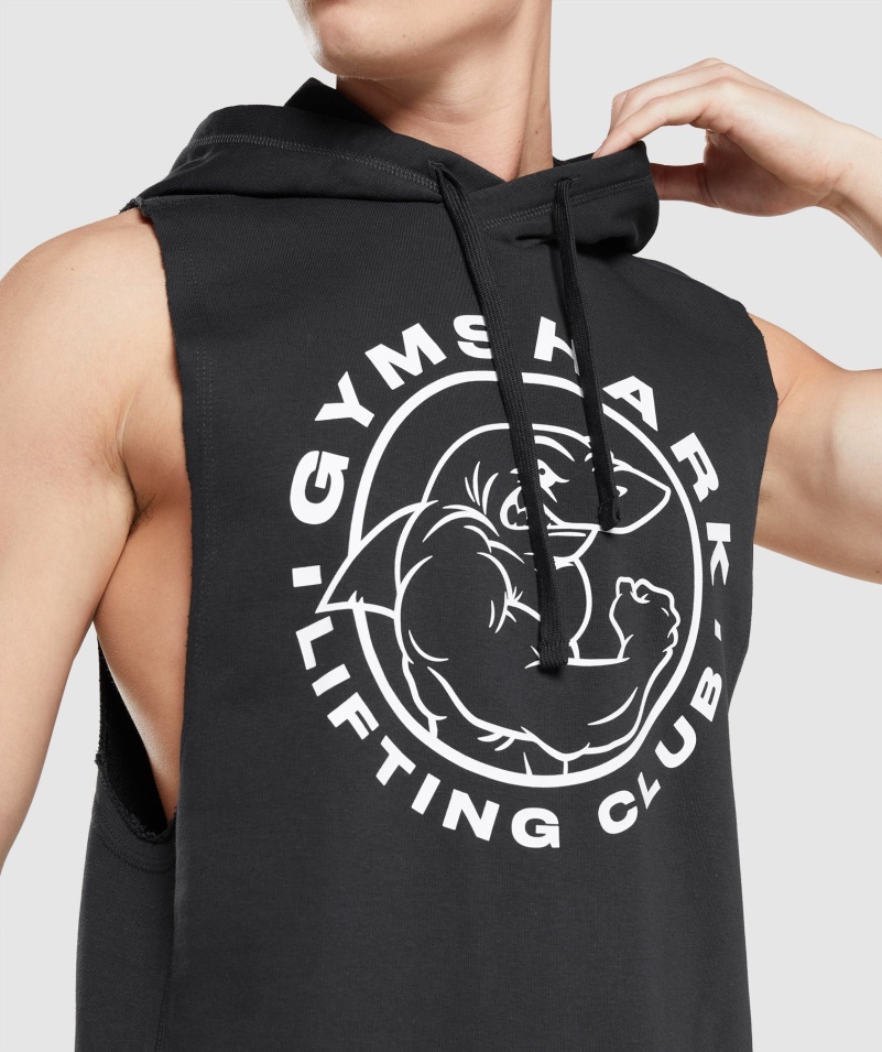 Gymshark Legacy Drop Arm Mikina S Kapucňou čierna
