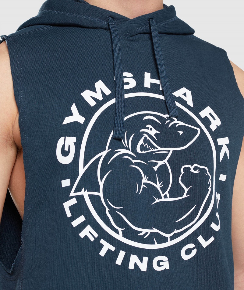Gymshark Legacy Drop Arm Mikina S Kapucňou Námornícka