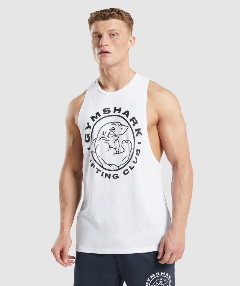 Gymshark Legacy Drop Arm Tank Biely