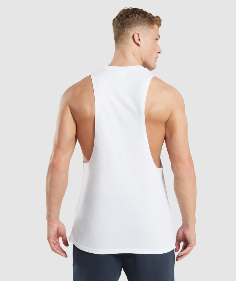 Gymshark Legacy Drop Arm Tank Biely