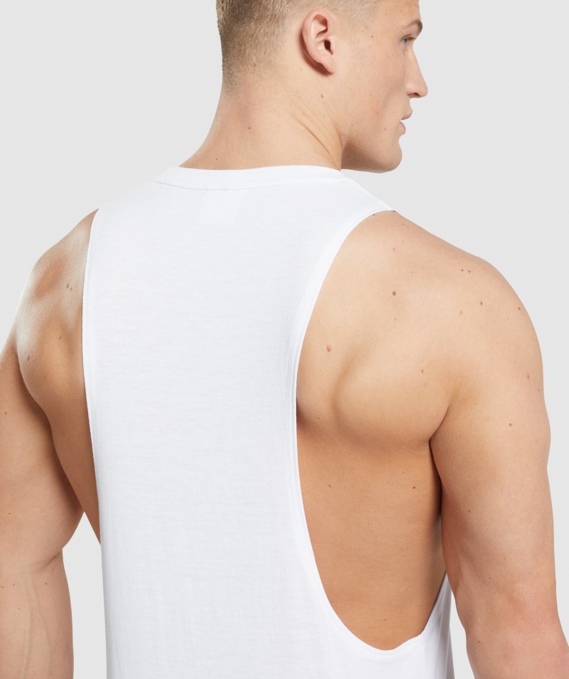 Gymshark Legacy Drop Arm Tank Biely